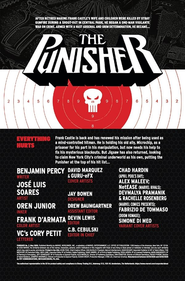 Interior preview page from PUNISHER #2 DAVID MARQUEZ COVER