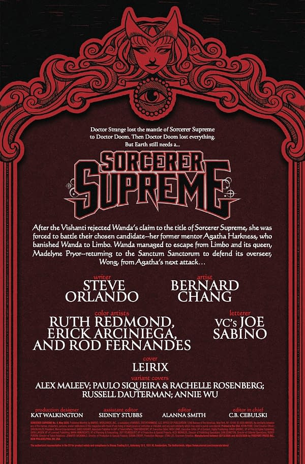 Interior preview page from SORCERER SUPREME #4 LESLEY "LEIRIX" LI COVER