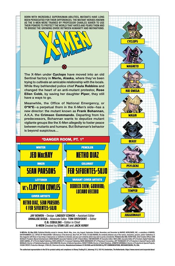 Interior preview page from X-MEN #26 NETHO DIAZ COVER