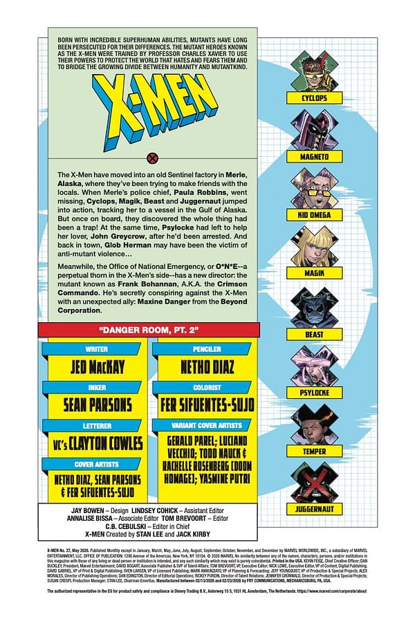 Interior preview page from X-MEN #27 NETHO DIAZ COVER