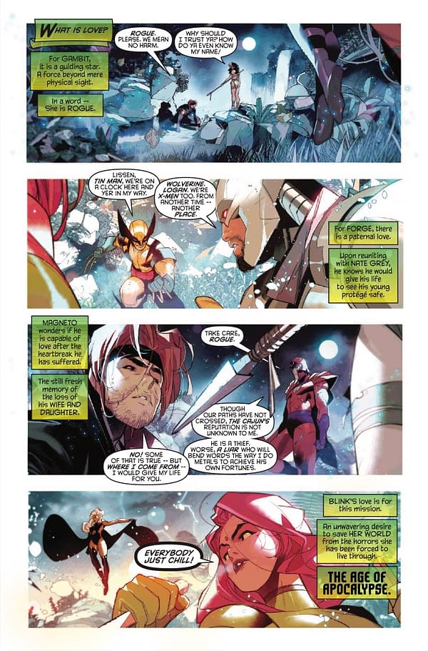 Interior preview page from X-MEN OF APOCALYPSE #3 SIMONE DI MEO COVER