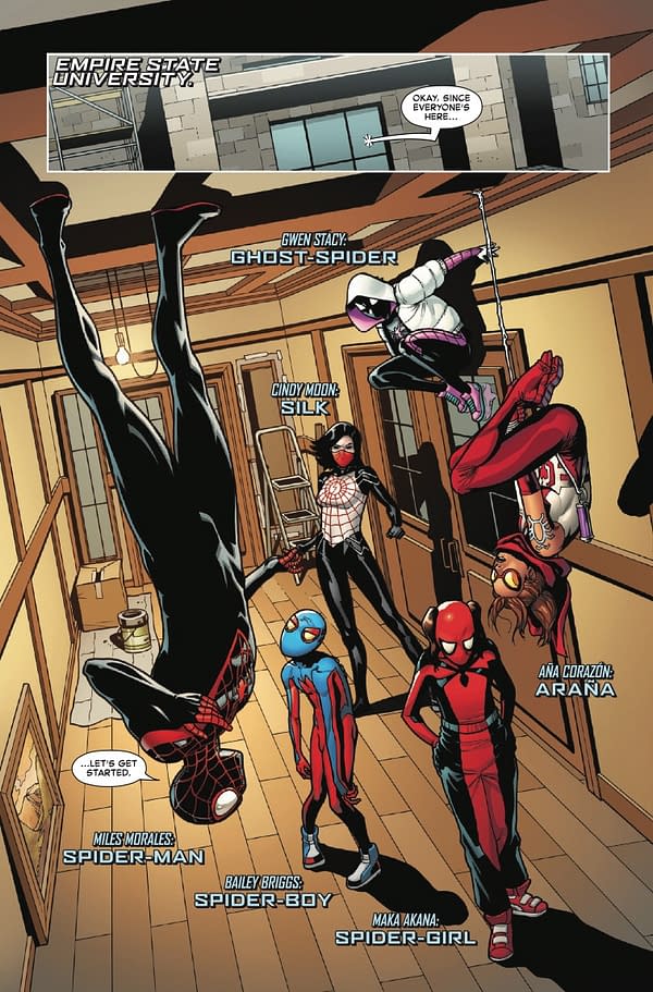 Interior preview page from AMAZING SPIDER-MAN: SPIDER-VERSITY #1 GIUSEPPE CAMUNCOLI COVER