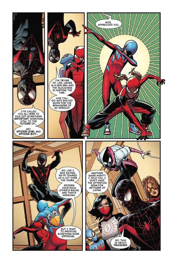 Interior preview page from AMAZING SPIDER-MAN: SPIDER-VERSITY #1 GIUSEPPE CAMUNCOLI COVER