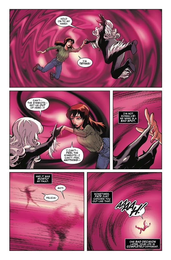 Interior preview page from BLACK CAT #9 ADAM HUGHES COVER