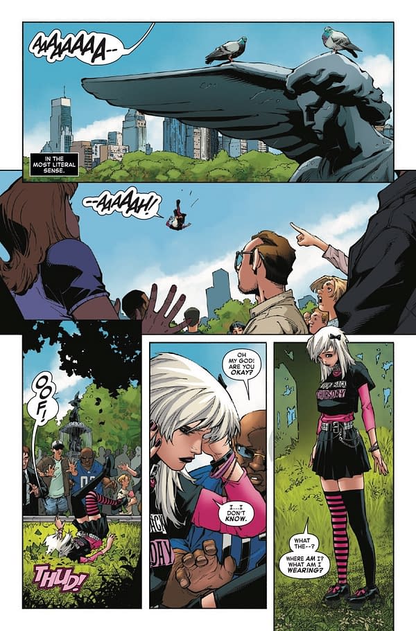 Interior preview page from BLACK CAT #9 ADAM HUGHES COVER