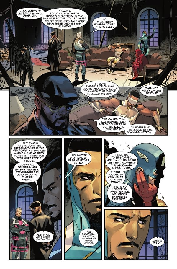 Interior preview page from CAPTAIN AMERICA #9 VALERIO SCHITI COVER