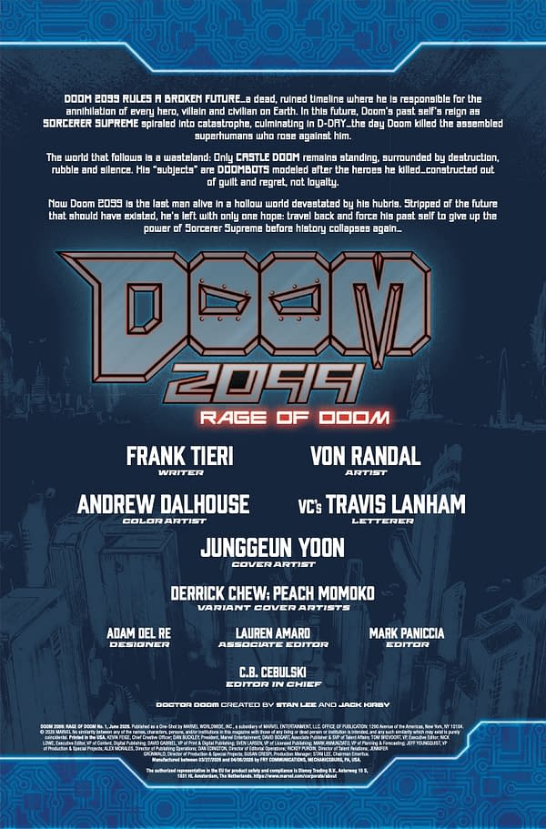 Interior preview page from DOOM 2099: RAGE OF DOOM #1 JUNGGEUN YOON COVER