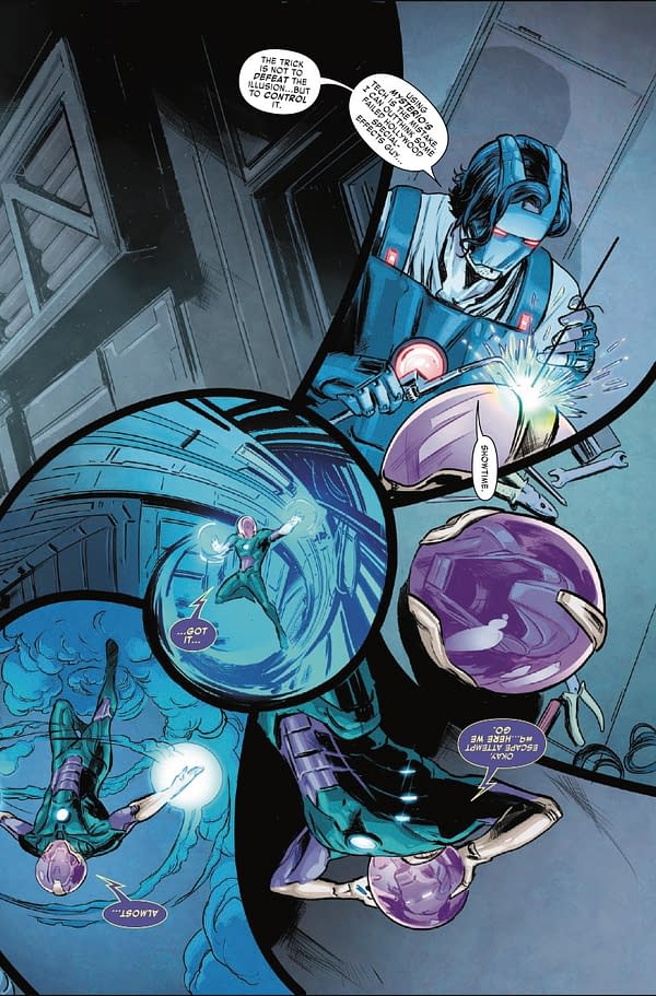 Interior preview page from IRON MAN #4 RYAN STEGMAN COVER