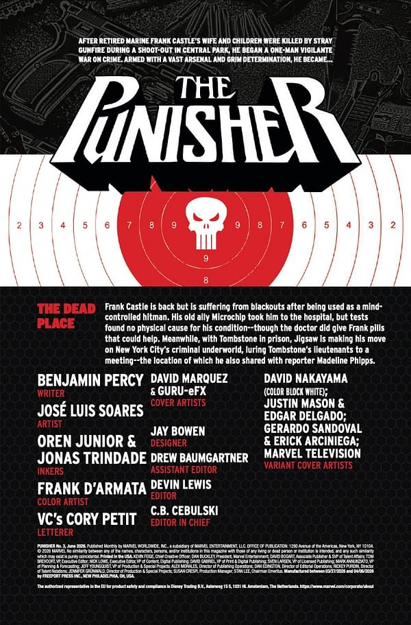 Interior preview page from PUNISHER #3 DAVID MARQUEZ COVER