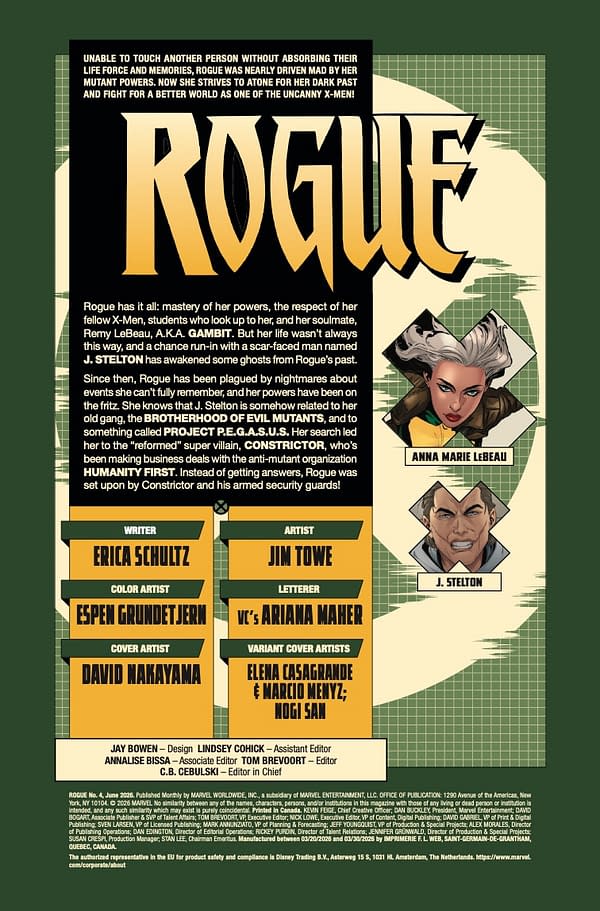 Interior preview page from ROGUE #4 DAVID NAKAYAMA COVER
