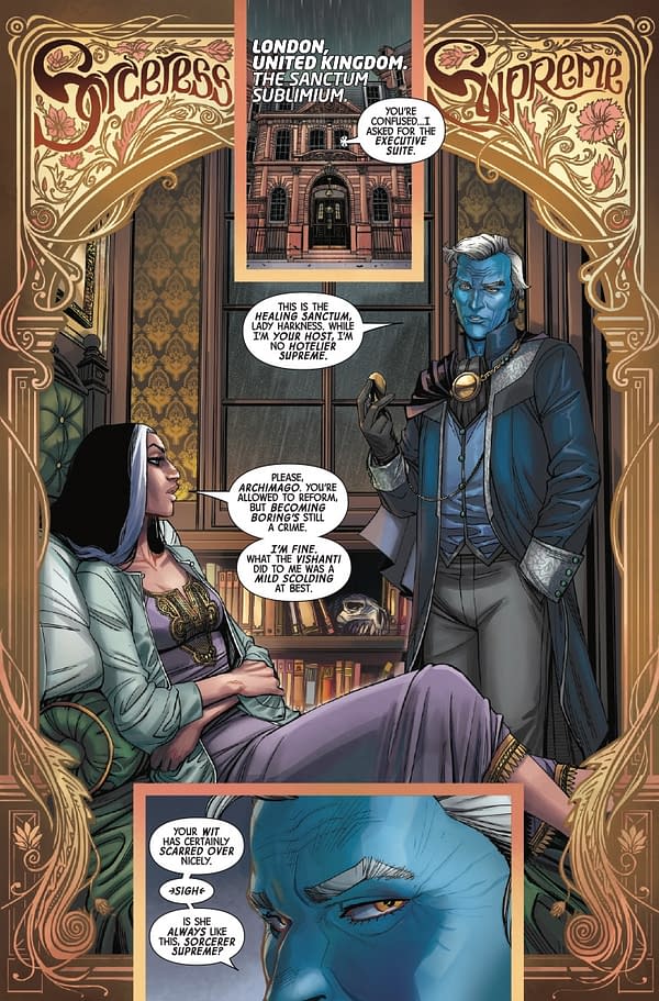 Interior preview page from SORCERER SUPREME #5 LESLEY "LEIRIX" LI COVER