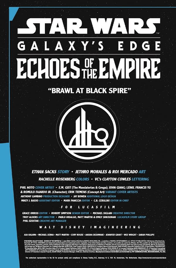 Interior preview page from STAR WARS: GALAXY'S EDGE - ECHOES OF THE EMPIRE #1 PHIL NOTO COVER