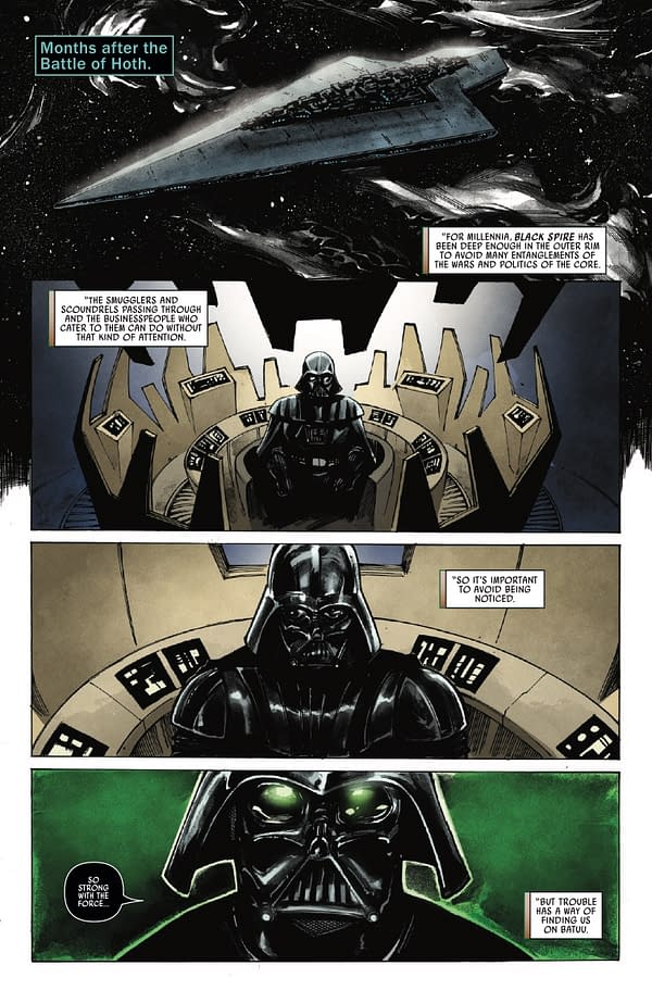Interior preview page from STAR WARS: GALAXY'S EDGE - ECHOES OF THE EMPIRE #1 PHIL NOTO COVER