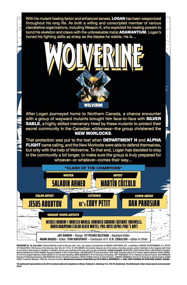 Interior preview page from WOLVERINE #17 DAN PANOSIAN COVER