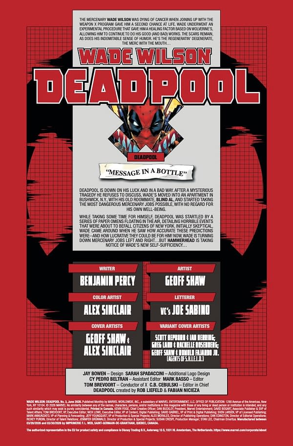 Interior preview page from WADE WILSON: DEADPOOL #3 GEOFF SHAW COVER
