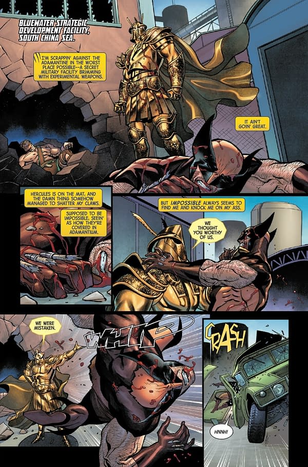 Interior preview page from WOLVERINE #20 DAN PANOSIAN COVER