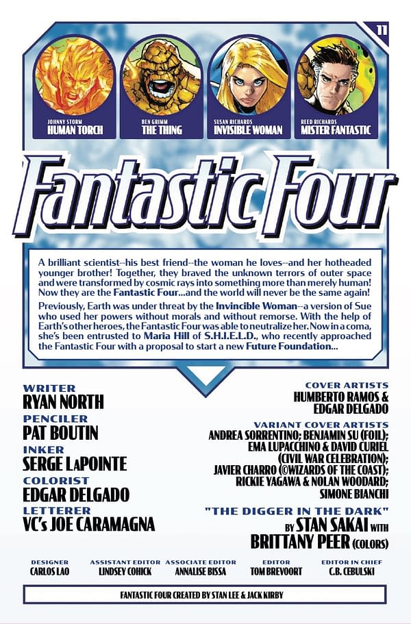Interior preview page from FANTASTIC FOUR #11 HUMBERTO RAMOS COVER