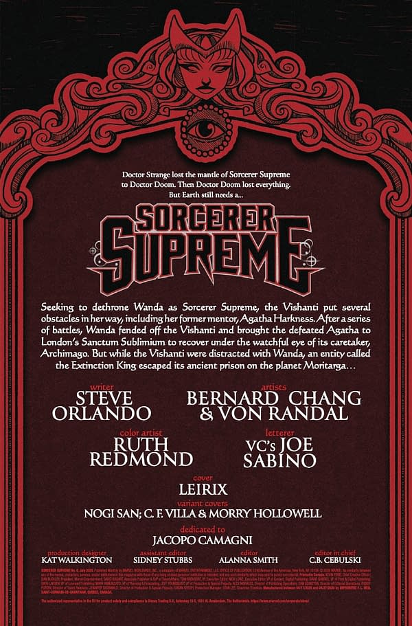 Interior preview page from SORCERER SUPREME #6 LESLEY "LEIRIX" LI COVER