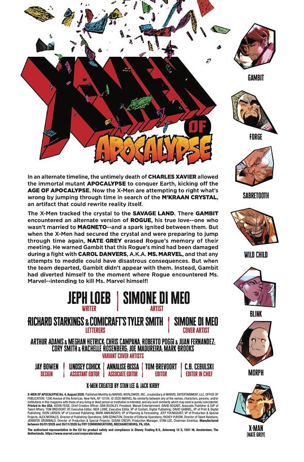 Interior preview page from X-MEN OF APOCALYPSE #4 SIMONE DI MEO COVER