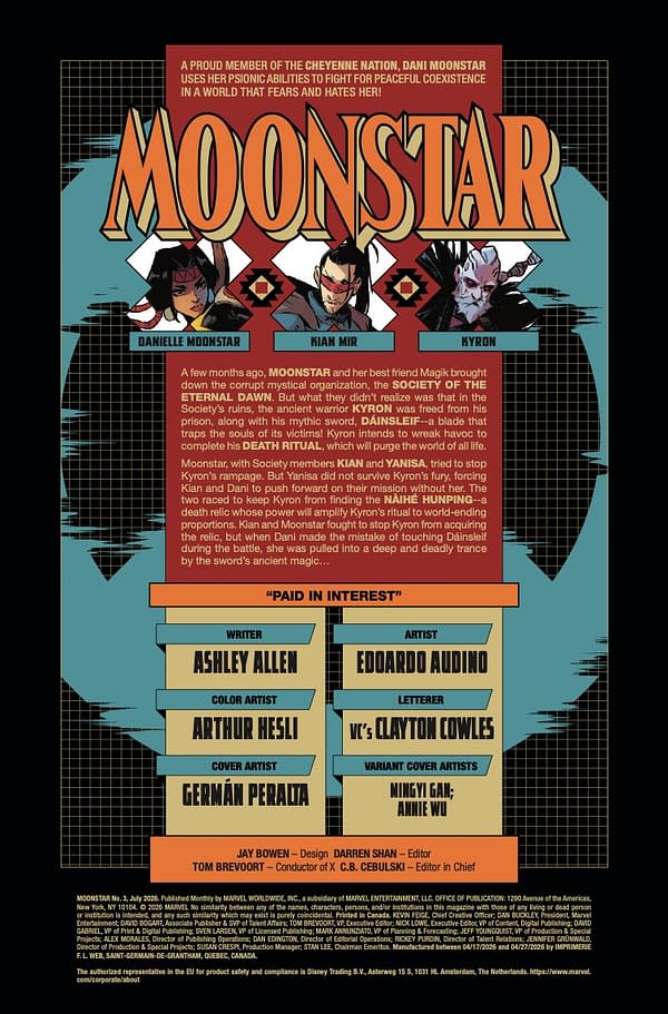 Interior preview page from MOONSTAR #3 GERMAN PERALTA COVER