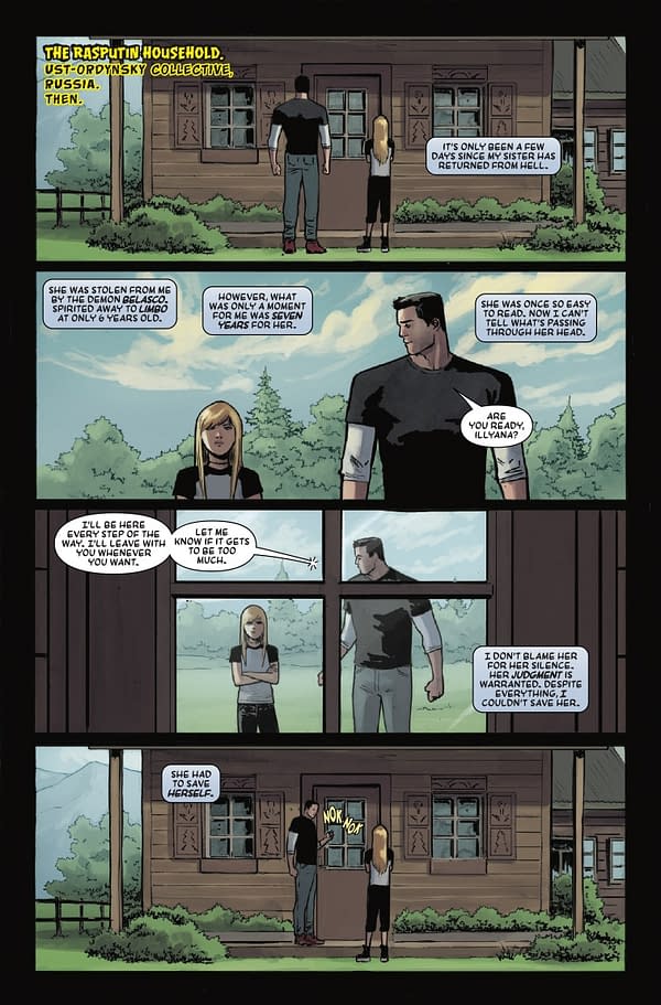 Interior preview page from MAGIK AND COLOSSUS #4 DAVID NAKAYAMA COVER