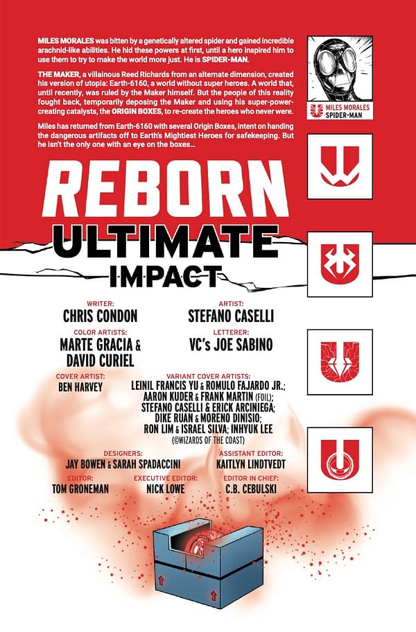 Interior preview page from ULTIMATE IMPACT: REBORN #1 BEN HARVEY COVER