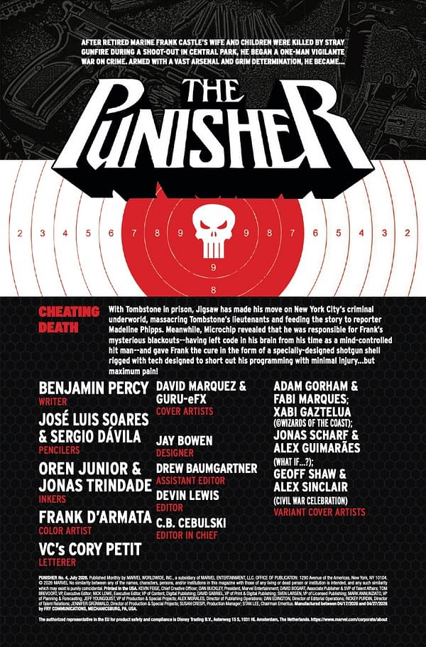 Interior preview page from PUNISHER #4 DAVID MARQUEZ COVER