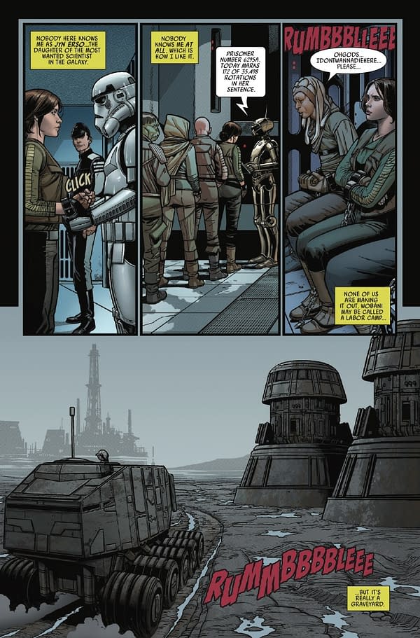 Interior preview page from STAR WARS: ROGUE ONE – JYN ERSO #1 DAVID MARQUEZ COVER