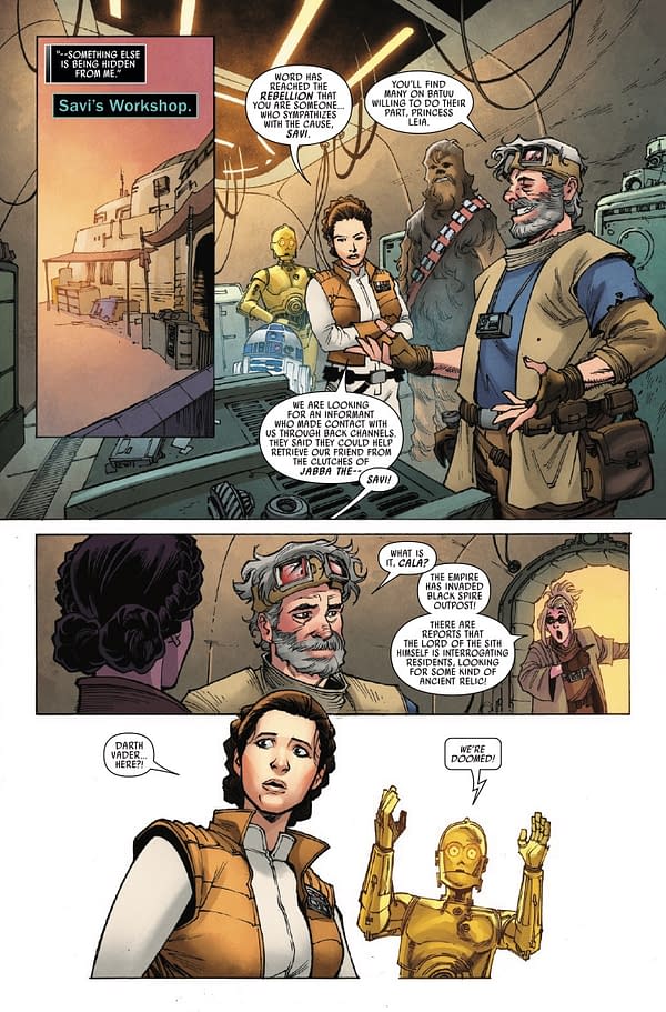 Interior preview page from STAR WARS: GALAXY'S EDGE – ECHOES OF THE EMPIRE #2 PHIL NOTO COVER