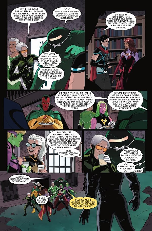 Interior preview page from WICCAN & HULKLING: RAID OF ULTRON #1 RUSSELL DAUTERMAN COVER