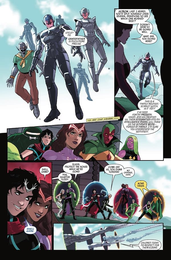 Interior preview page from WICCAN & HULKLING: RAID OF ULTRON #1 RUSSELL DAUTERMAN COVER