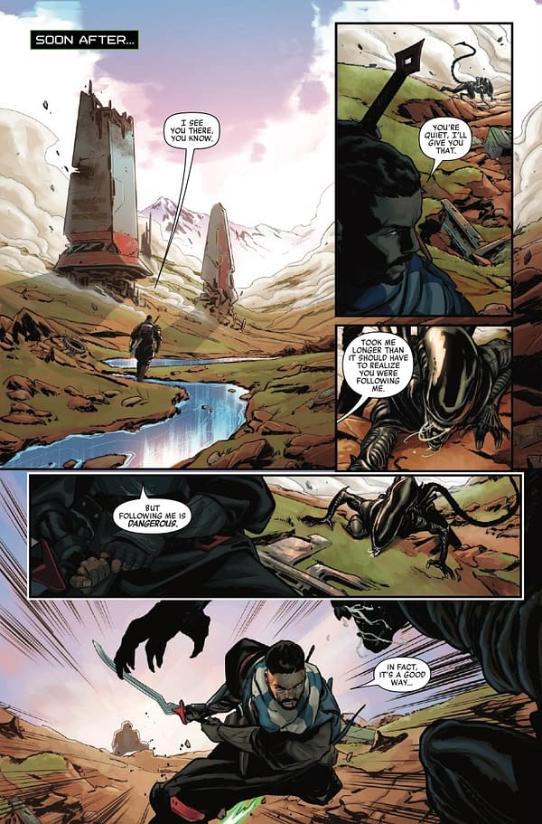 Interior preview page from ALIEN: KING KILLER #2 DAVID YARDIN COVER