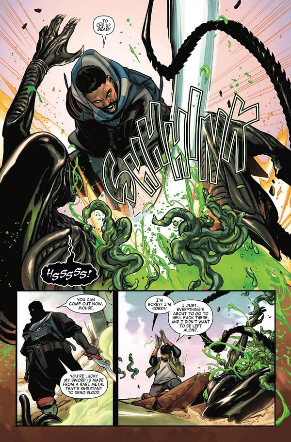 Interior preview page from ALIEN: KING KILLER #2 DAVID YARDIN COVER