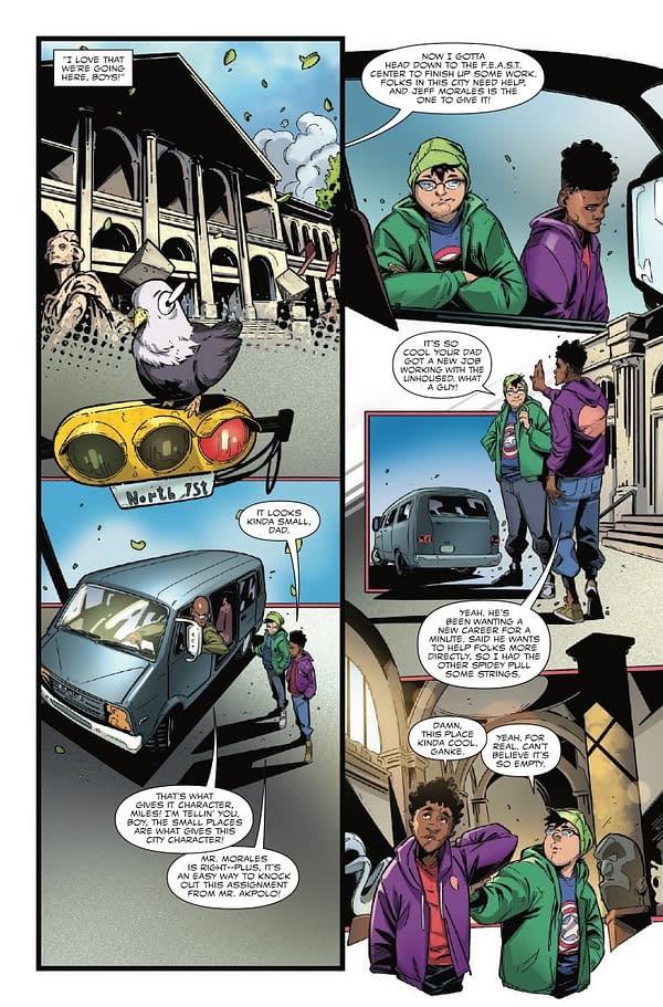Interior preview page from ASTONISHING MILES MORALES: SPIDER-MAN - THE ART OF THWIP #1 TUARIN CLARKE COVER