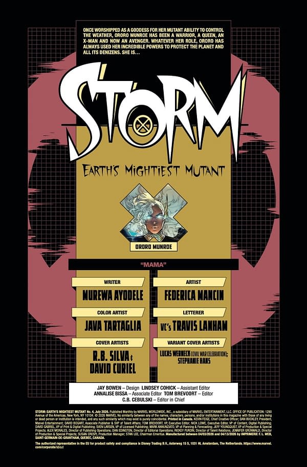 Interior preview page from STORM: EARTH'S MIGHTIEST MUTANT #4 R.B. SILVA COVER