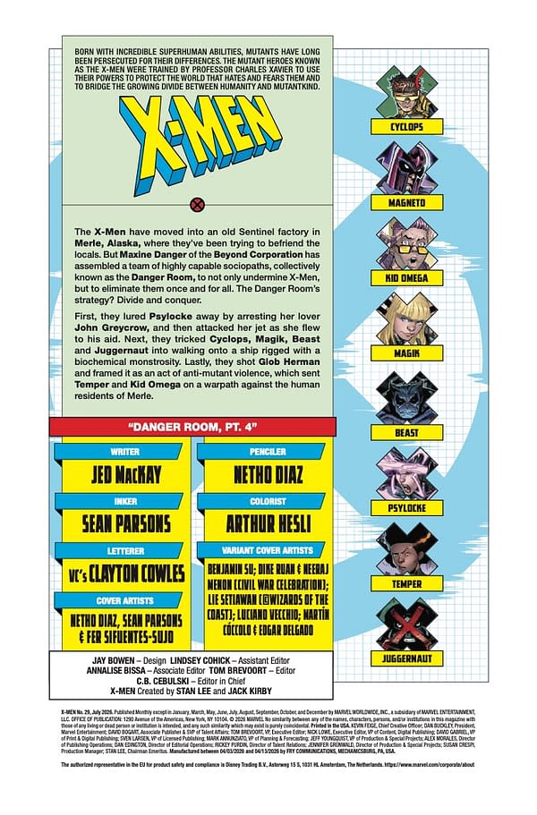 Interior preview page from X-MEN #29 NETHO DIAZ COVER