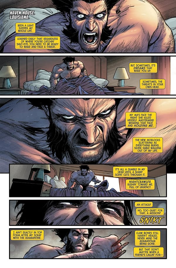 Interior preview page from WOLVERINE #21 DAN PANOSIAN COVER