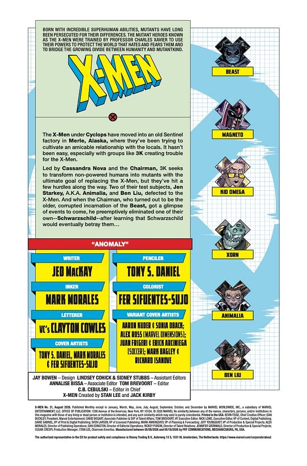 Interior preview page from X-MEN #31 TONY DANIEL COVER