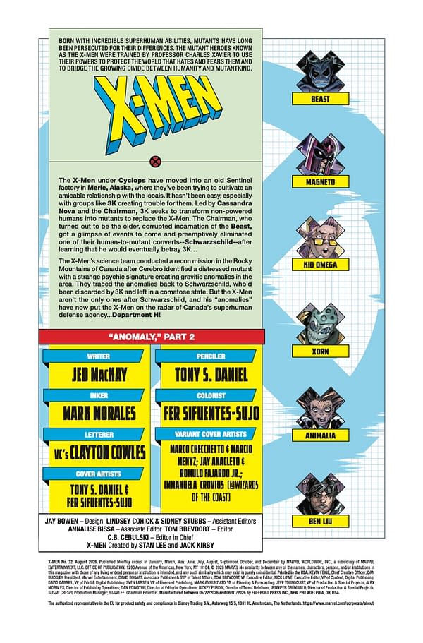 Interior preview page from X-MEN #32 TONY DANIEL COVER
