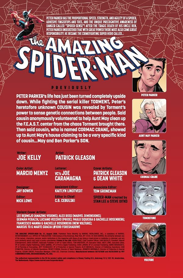 Interior preview page from AMAZING SPIDER-MAN #31 PATRICK GLEASON COVER