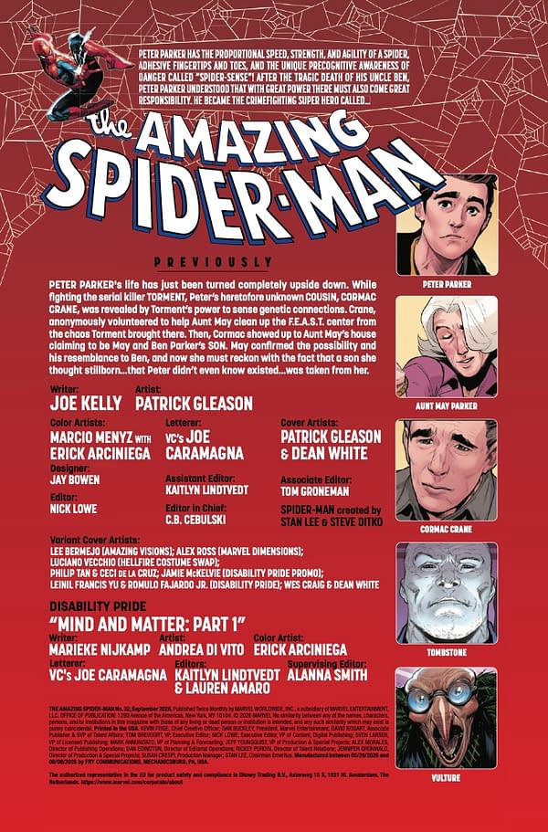 Interior preview page from AMAZING SPIDER-MAN #32 PATRICK GLEASON COVER