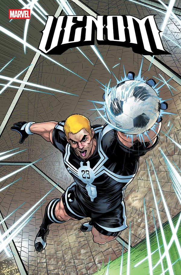 Cover image for VENOM #259 LUCIANO VECCHIO MARVEL SOCCER VARIANT