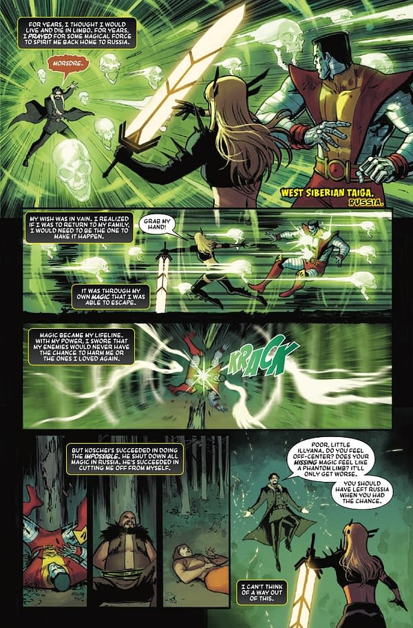 Interior preview page from MAGIK AND COLOSSUS #5 DAVID NAKAYAMA COVER