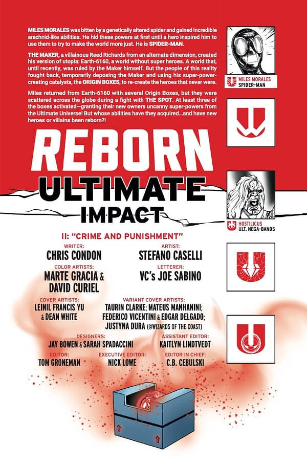 Interior preview page from ULTIMATE IMPACT: REBORN #2 LEINIL YU COVER