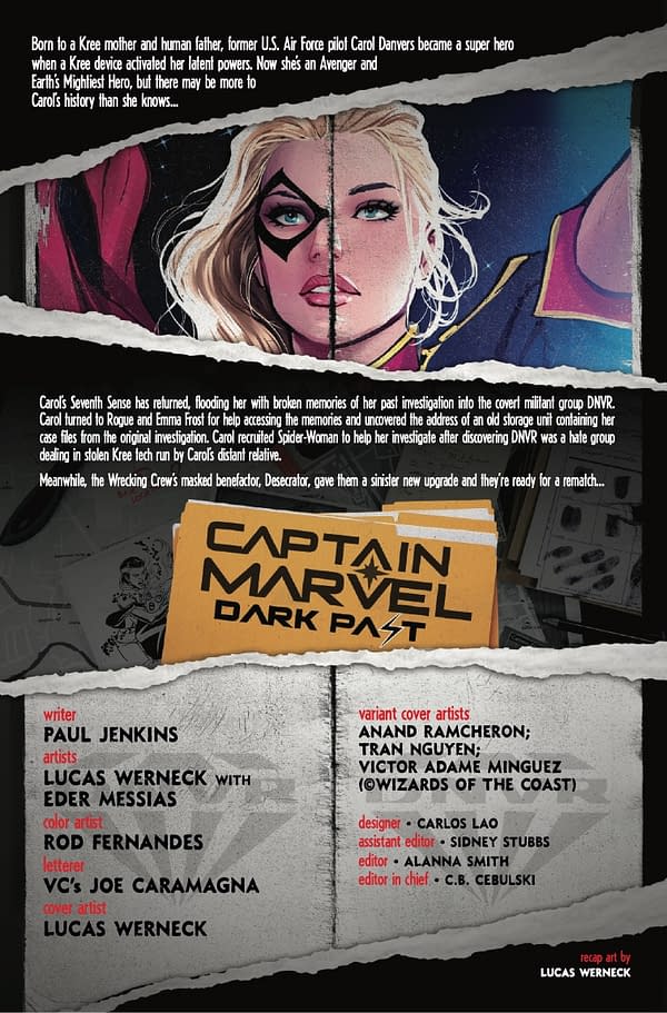 Interior preview page from CAPTAIN MARVEL: DARK PAST #3 LUCAS WERNECK COVER