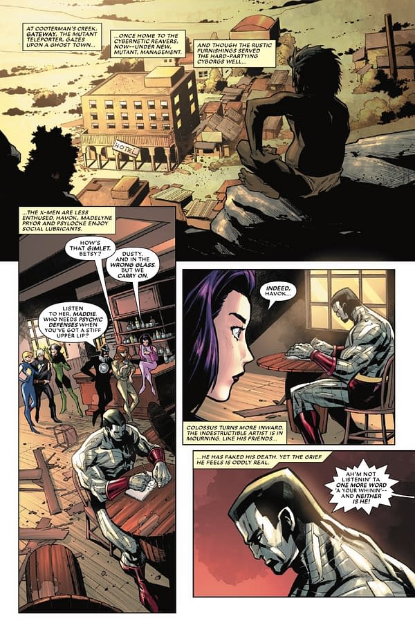 Interior preview page from X-MEN: OUTBACK #1 RUSSELL DAUTERMAN COVER