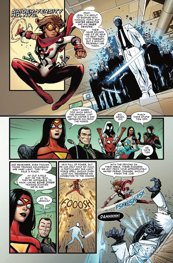 Interior preview page from AMAZING SPIDER-MAN: SPIDER-VERSITY #3 GIUSEPPE CAMUNCOLI COVER