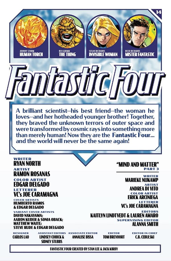 Interior preview page from FANTASTIC FOUR #14 HUMBERTO RAMOS COVER