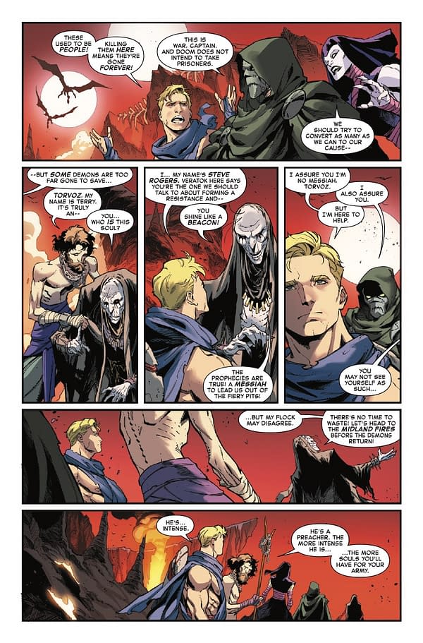 Interior preview page from CAPTAIN AMERICA #13 VALERIO SCHITI COVER