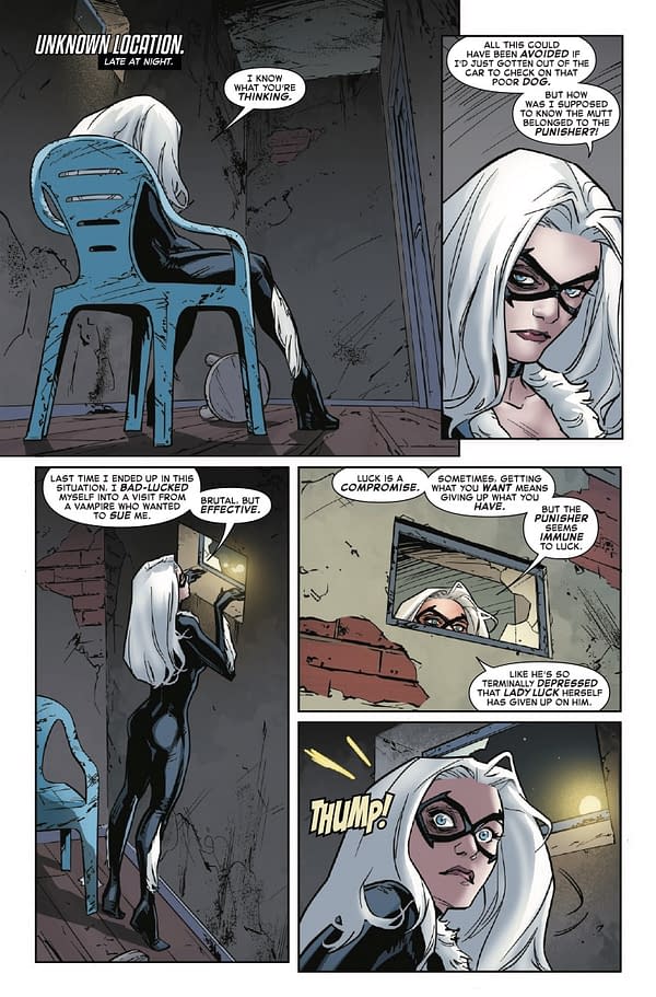 Black Cat #12 Preview: Punisher Crashes Felicia's Party
